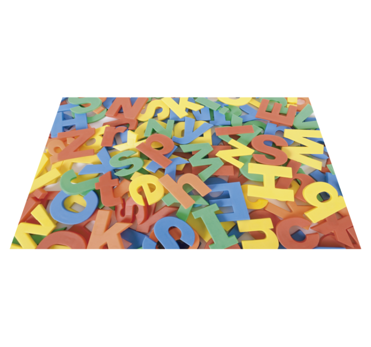 Vibrant Alphabet Activity Area alphabet vinyl rug - TenStickers