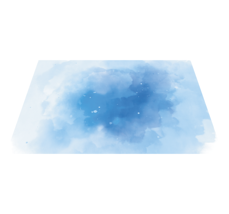 Minimalistic Blue Watercolor minimal vinyl rug - TenStickers