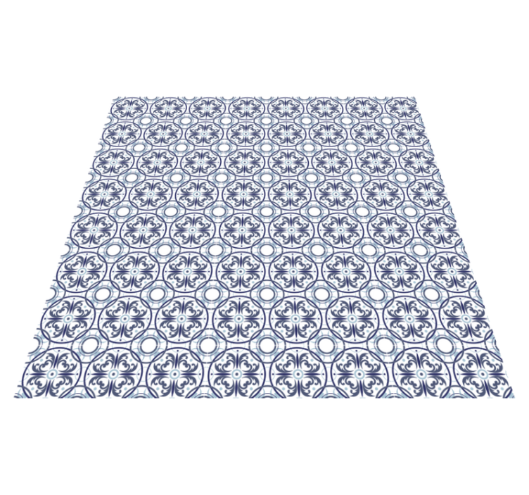 Amazing light blue tiles vinyl bedroom rug - TenStickers