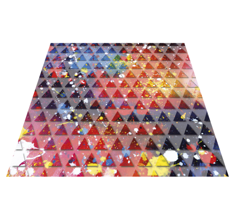 Abstract Triangular Mosaic geometric rugs - TenStickers