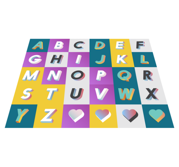 Colorful Alphabet Playarea bedroom vinyl rug - TenStickers