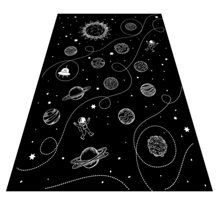 Space Exploration Theme gaming vinyl rug - TenStickers