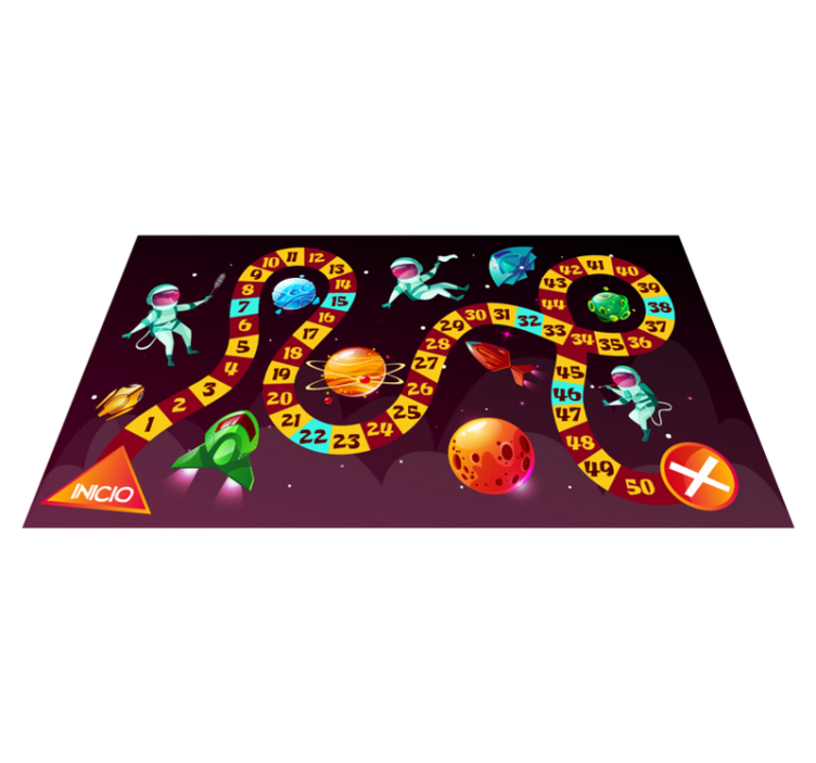 Space Adventure Game gaming vinyl rug - TenStickers