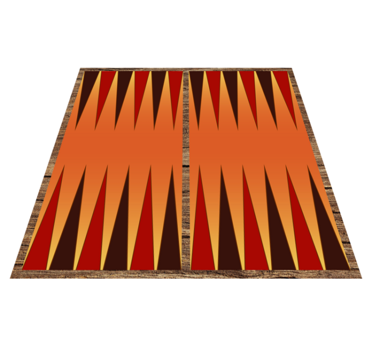 Amazing backgammon board game vinyl rug - TenStickers
