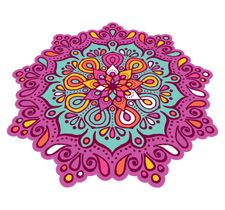 Floral Mandala Vinyl Rugs - TenStickers