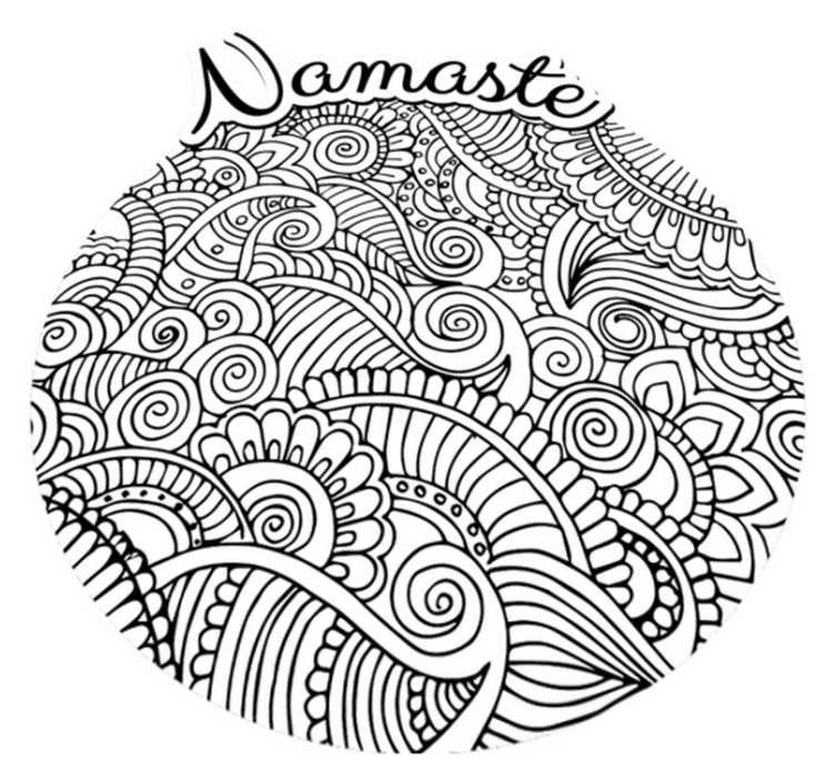 Namaste Circular mandala vinyl rug - TenStickers