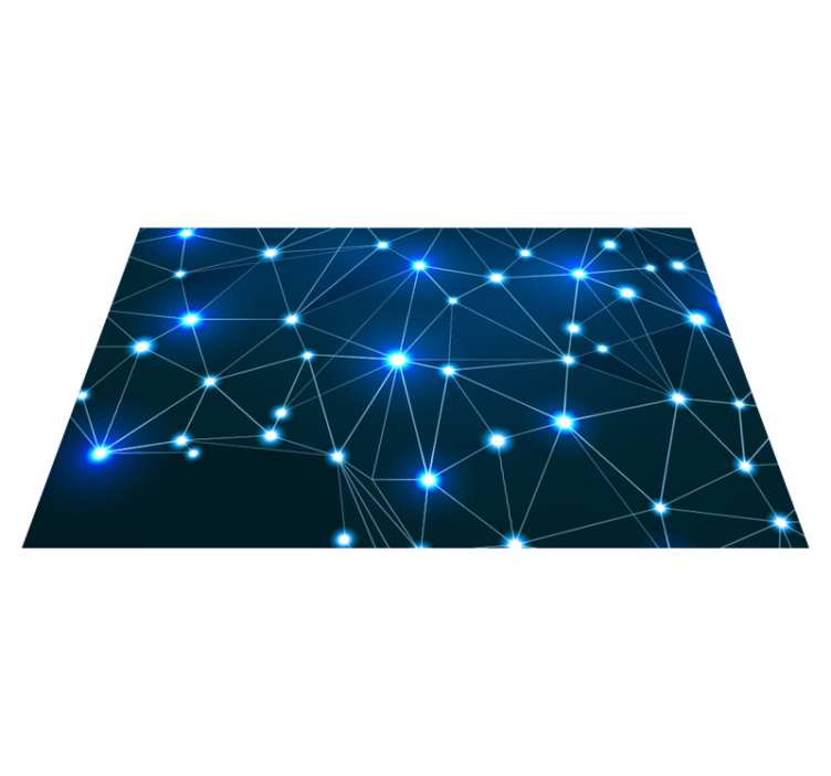 Connected Nodes geometric vinyl rug - TenStickers