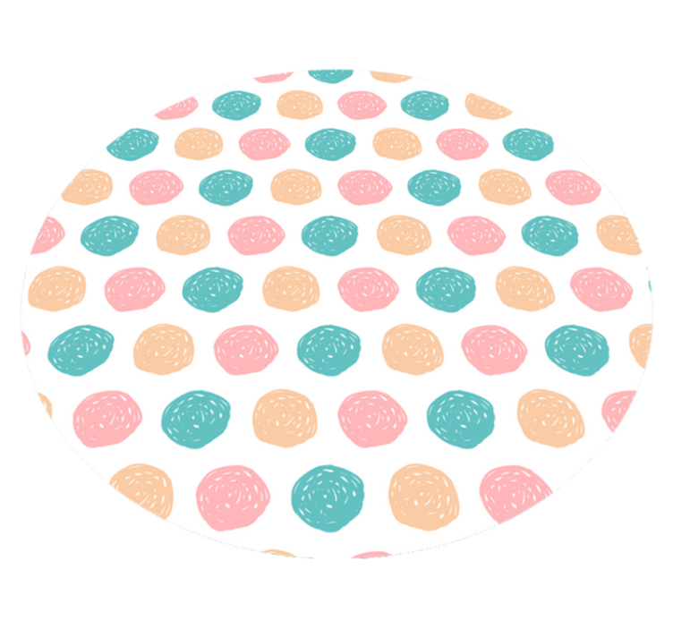 Circular Patterned geometric vinyl rug - TenStickers