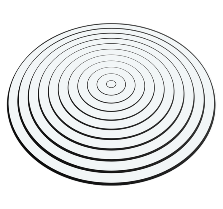 Simplistic circular design geometric vinyl rug - TenStickers