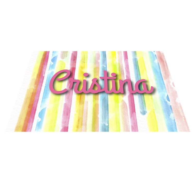 Personalized Rainbow custom vinyl rug - TenStickers