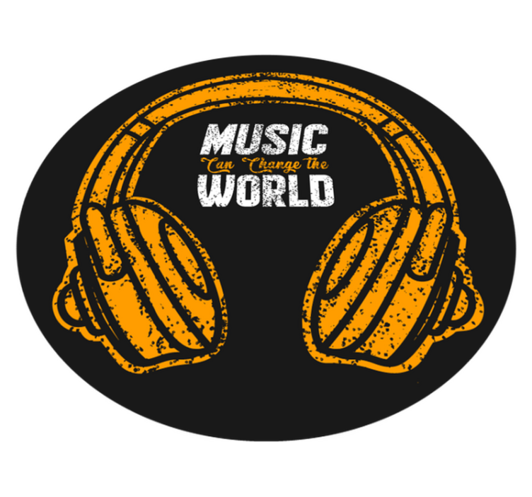 Music World Change custom vinyl rug - TenStickers