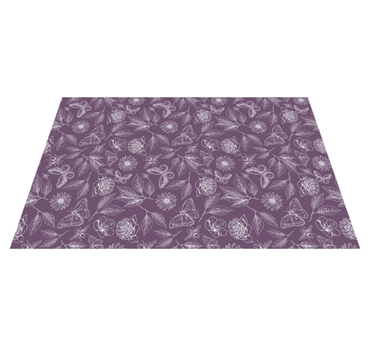 Botanical Balance floral vinyl rug - TenStickers
