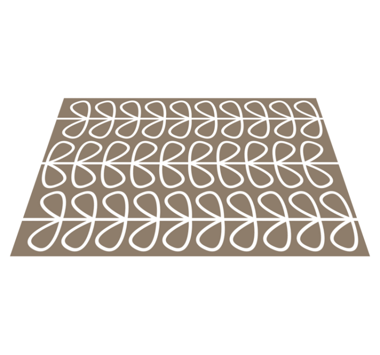 Beige leaves pattern ethnic vinyl rugs - TenStickers