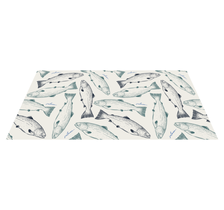 Salmon fish animal vinyl rug - TenStickers