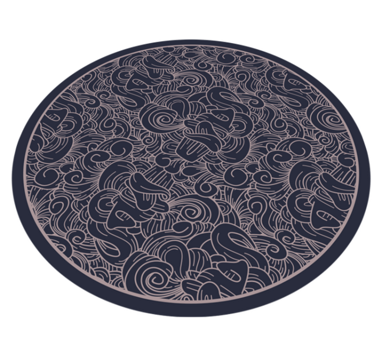 Mandala vinyl rug with swirling mandala design - TenStickers