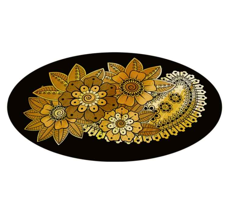 Mandala vinyl rug with intricate design - TenStickers