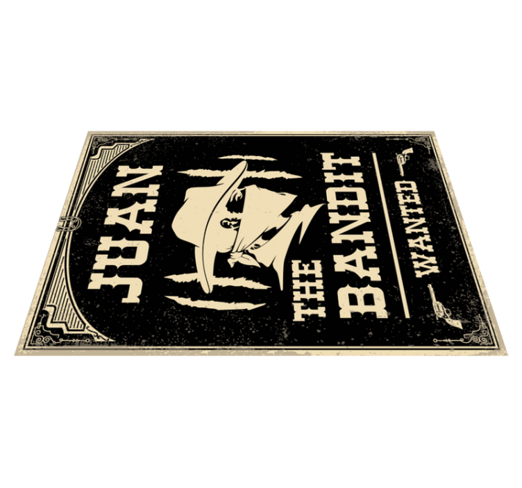 Western Bandit Theme custom vinyl rug - TenStickers