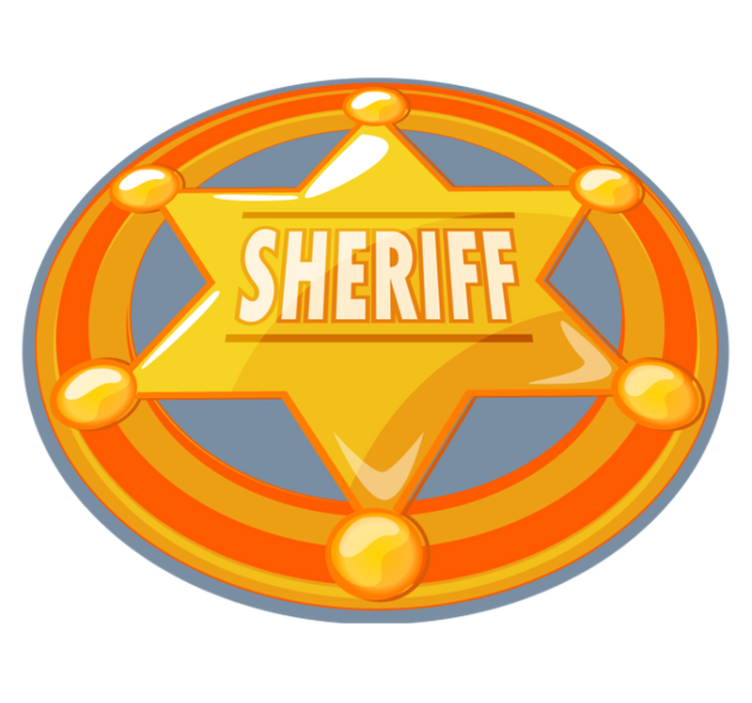 Sheriff Badge gaming vinyl rug - TenStickers