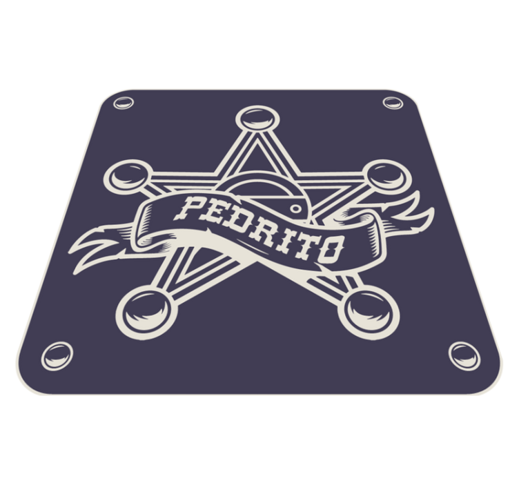 Personalized Emblem custom vinyl rug - TenStickers