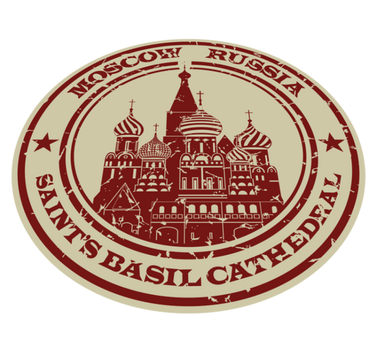 Moscow Cathedral Stamp Vinyl Rug - TenStickers