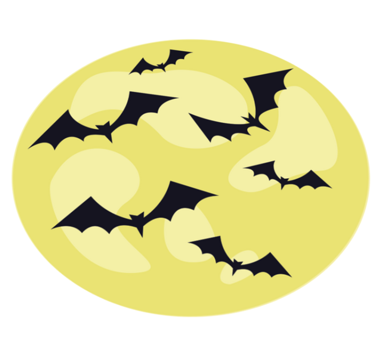 Halloween bat night pattern vinyl rug - TenStickers