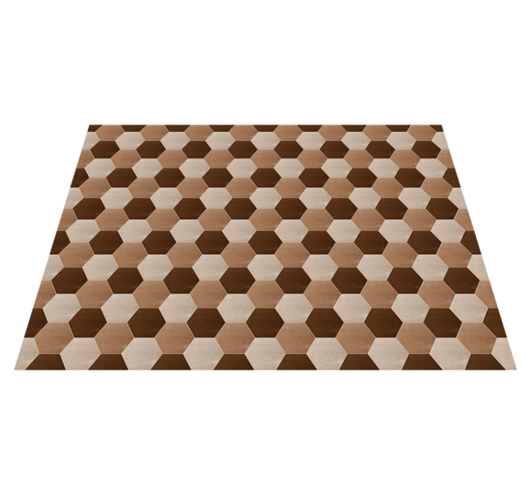 Honeycomb Pattern tile vinyl rug - TenStickers