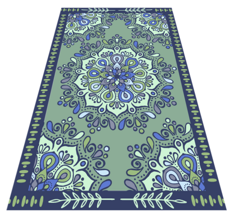 Mandala vinyl rug mandala design centerpiece - TenStickers