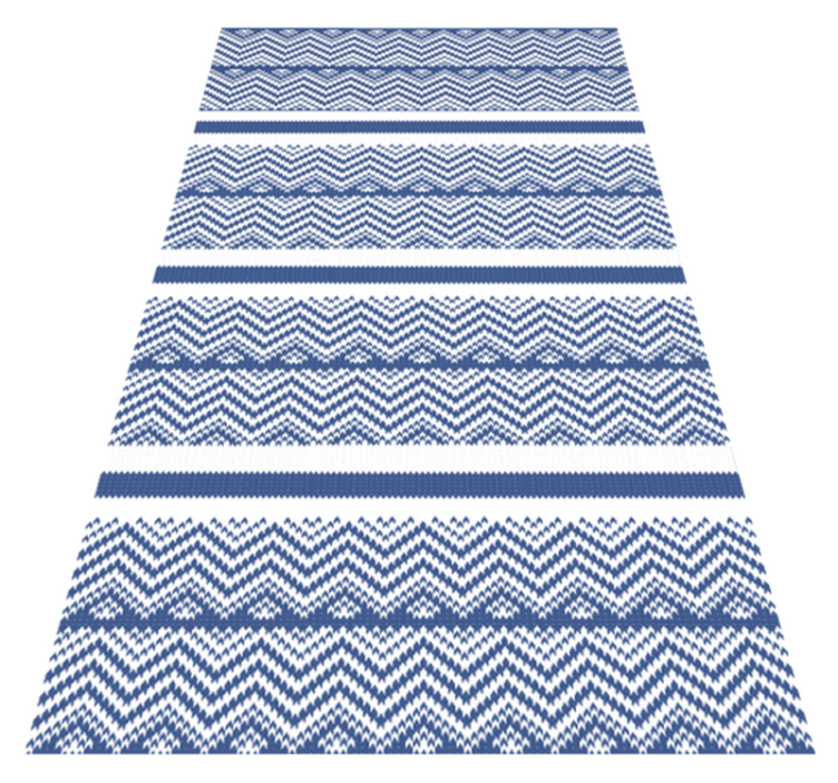 Chevron stripes pattern stripes vinyl rug - TenStickers