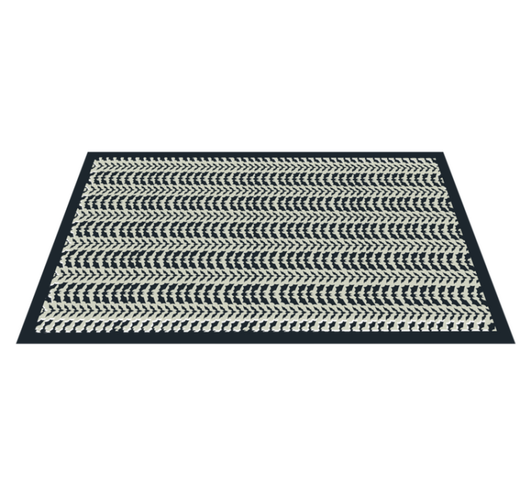 Chevron Intricacy stripes vinyl rug - TenStickers