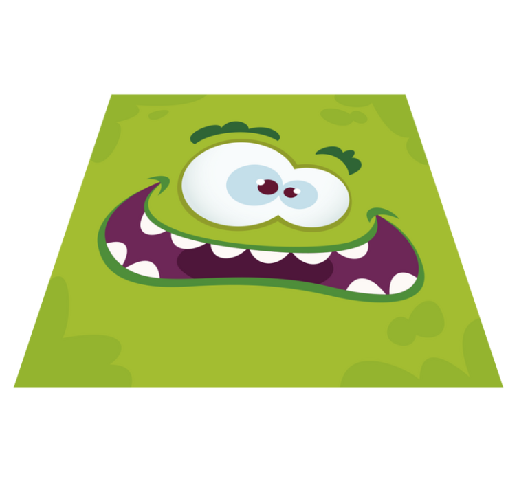 Monster green vinyl rug kids vinyl rug - TenStickers