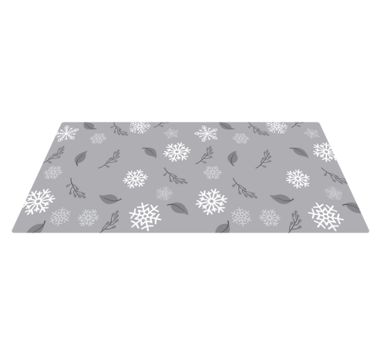 Seasonal Flurry Motif Christmas vinyl rug - TenStickers