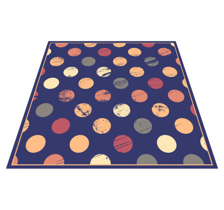 Abstract Dotted Pattern geometric vinyl rug - TenStickers