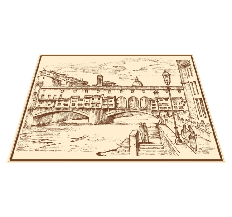 florence in italy living room rug - TenStickers