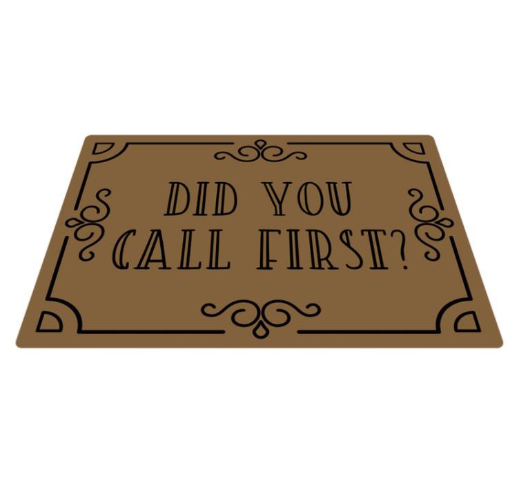 Call First Reminder custom vinyl rug - TenStickers
