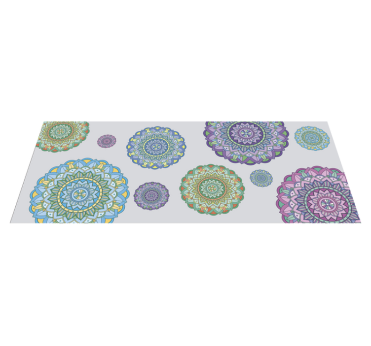 Mandala ensemble mandala vinyl rug - TenStickers