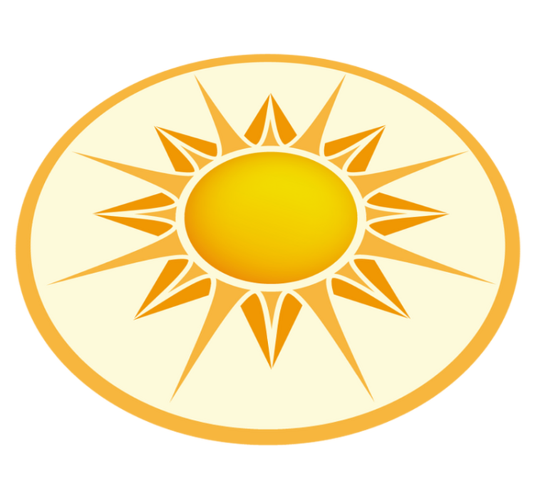 Sunny Emblem Circle kids vinyl rug - TenStickers