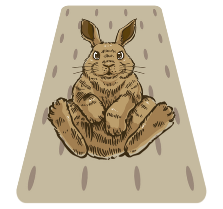 Sitting Bunny Illustration nursery vinyl rug - TenStickers