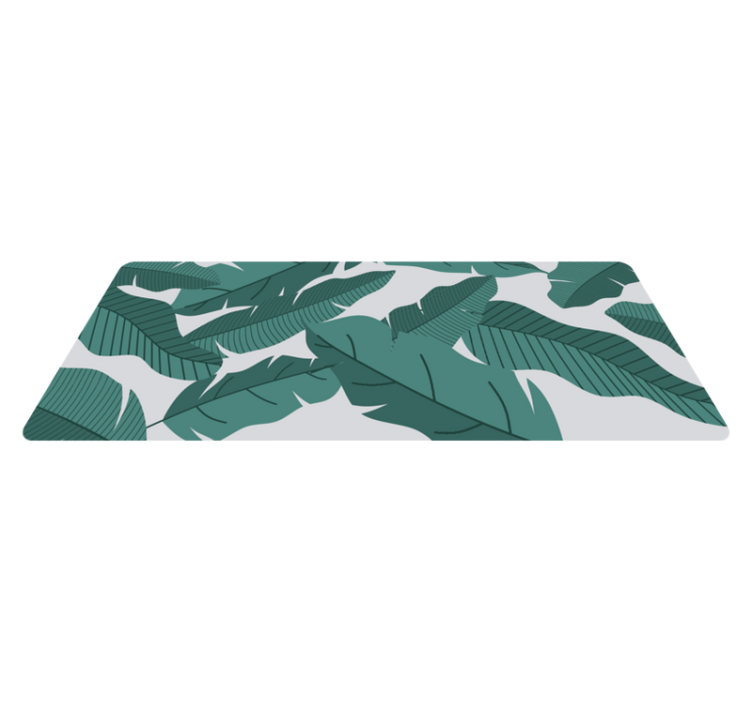 Botanical Leaf Design floral vinyl rug - TenStickers