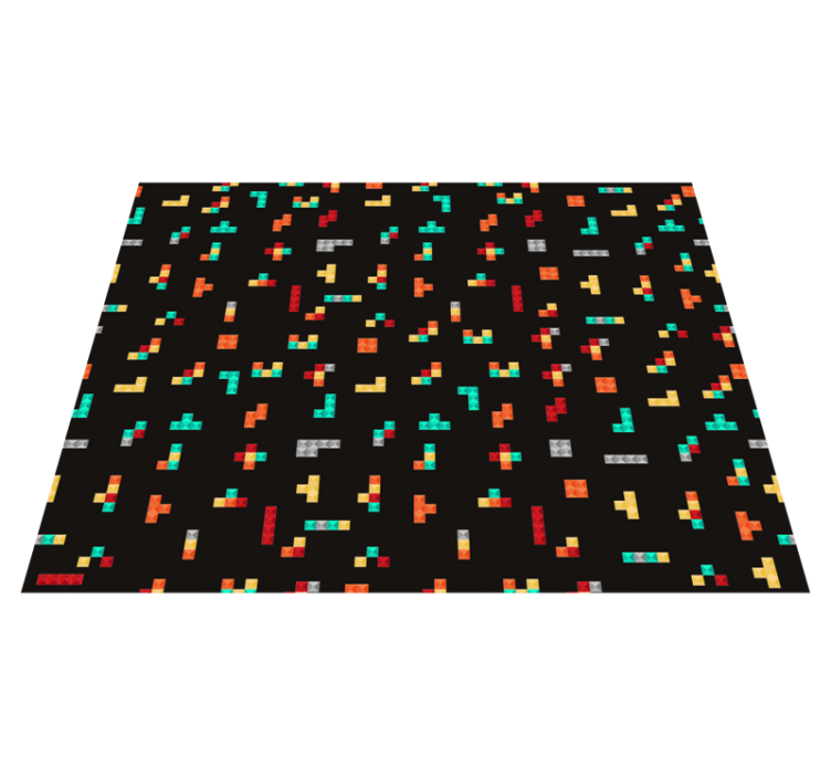 Tetris Theme gaming vinyl rug - TenStickers