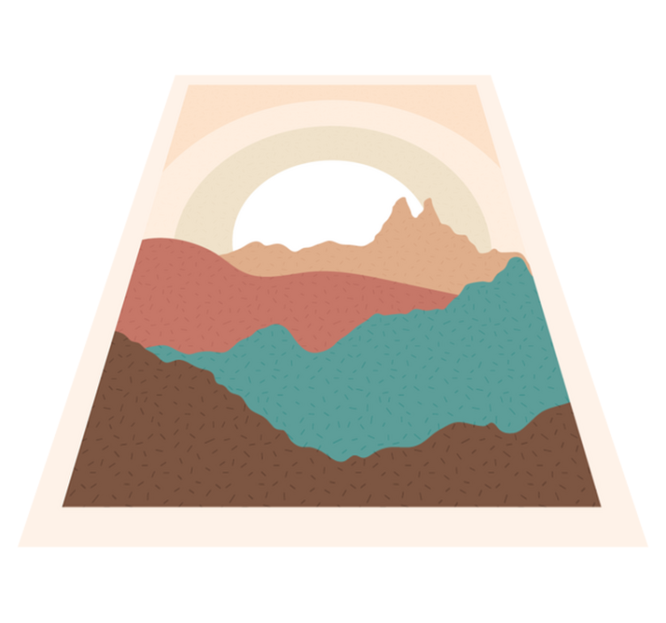 Abstract Mountain Layers nature vinyl rug - TenStickers