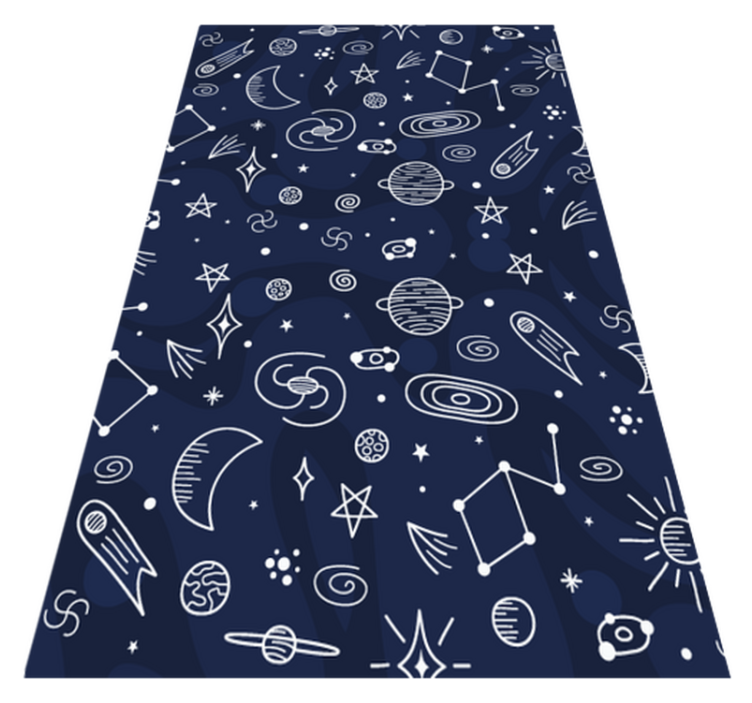 Whitin the Space kids vinyl rug - TenStickers
