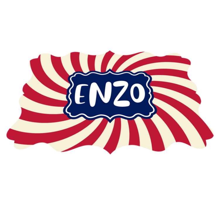 circus with name personalised mat - TenStickers