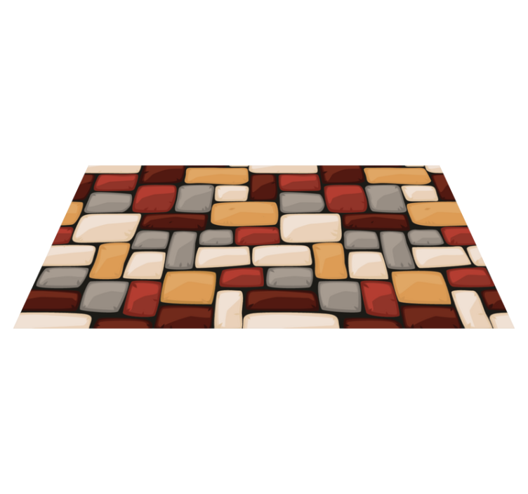 Mosaic Texture Blend textured vinyl rug - TenStickers