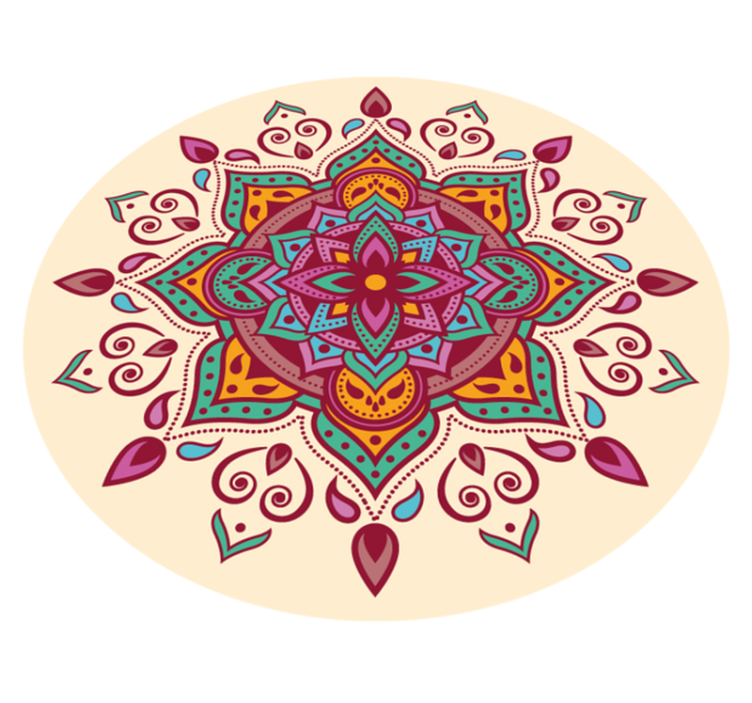 Mandala vinyl rug mandala artistry - TenStickers