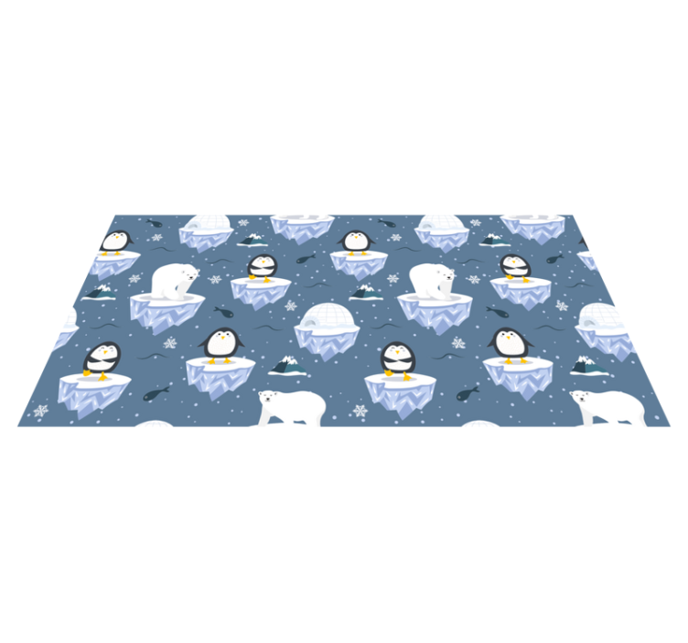 Polar Celebration animal vinyl rug - TenStickers