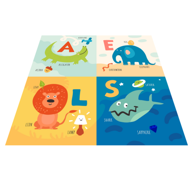 Alphabet learning design alphabet vinyl rug - TenStickers