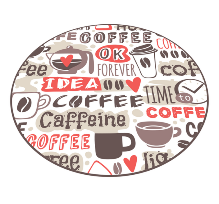 Coffee themed Quote Vinyl rug - TenStickers