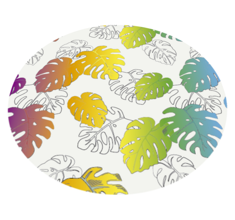 Tropical Monstera Delight vinyl carpet roses - TenStickers