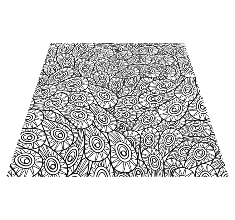 peacock ornament floral rug - TenStickers