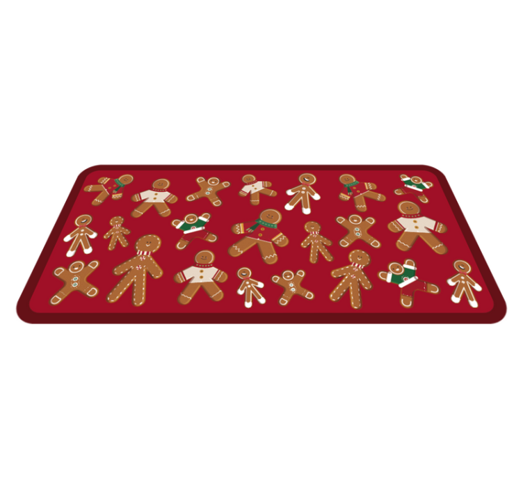 Gingerbread cookie  Christmas tree mat - TenStickers